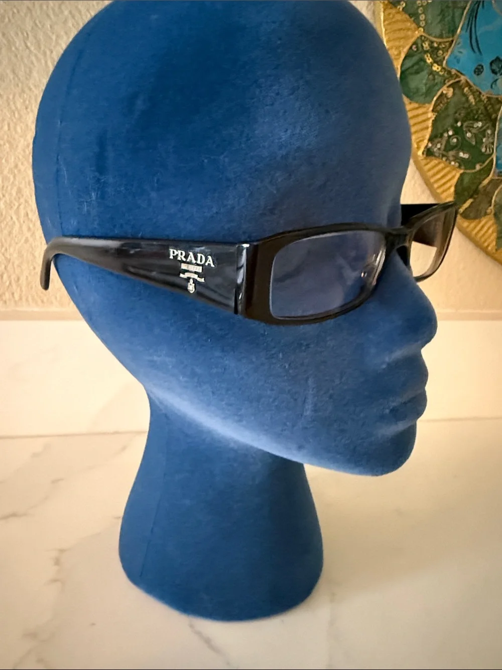 Prada Black Rectangular Glasses VPR 22M